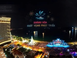 Trình diễn drone ánh sáng ở lễ hội Festival biển Nha Trang
