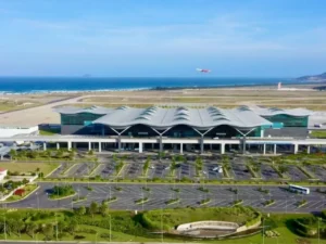 Panoramic exterior view of Cam Ranh International Airport near Nha Trang