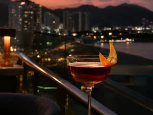 Golden hour cocktails at Altitude Rooftop Bar in Nha Trang