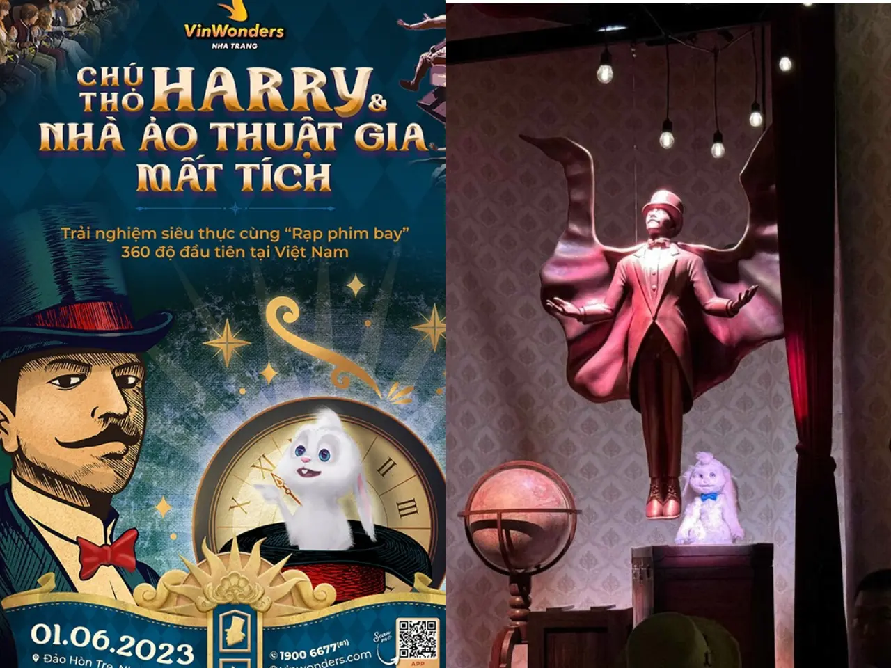 Poster phim Chú thỏ Harry và Ảo thuật gia mất tích tại VinWonders Nha Trang. Poster phim Chú thỏ Harry và Ảo thuật gia mất tích tại VinWonders Nha Trang.